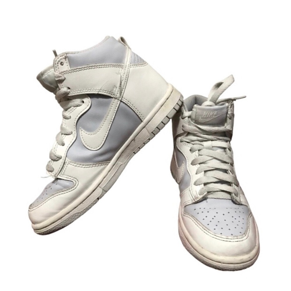 Nike Dunk High (GS) Summit White/Pure Platinum Sneakers DB2179 107 Youth Size 4y - Picture 3 of 11